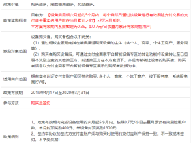 支付宝《蜻蜓系列设备奖励政策方案》最新返利政策