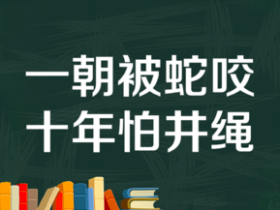 一朝被蛇咬,十年怕井绳!