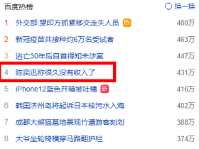 陈奕迅称很久没有收入了,好扎心的一个新闻!